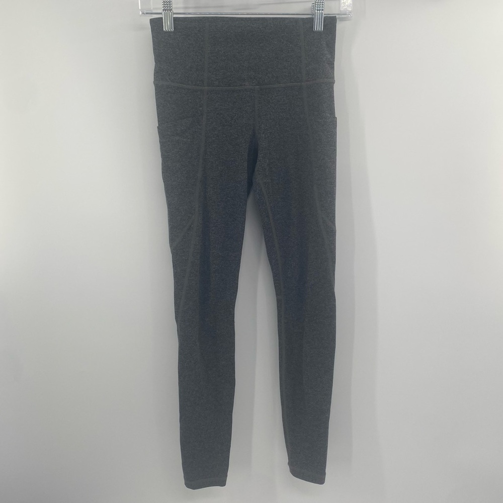 ATHLETA I Legging Salutation Stash Pocket Tight Gray XS - Picture 2 of 14
